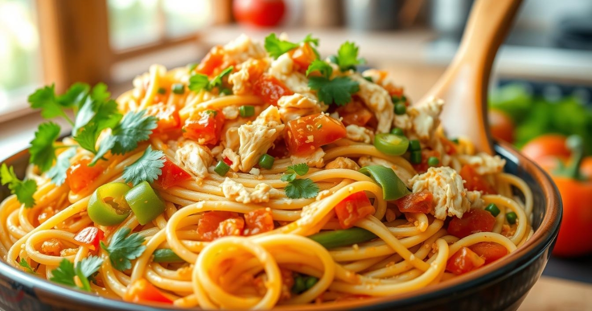 Chicken Spaghetti with Rotel