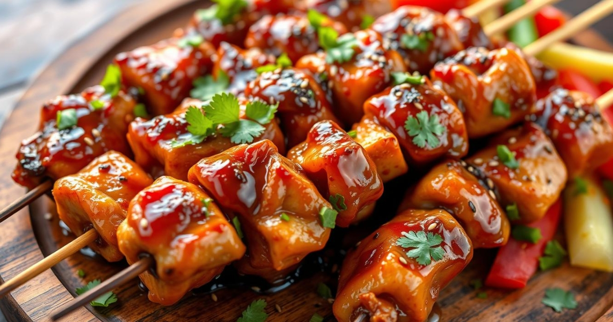 bang bang chicken skewers