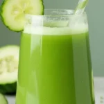 Refreshing glass of Cucumber and Lime Juice with mint leaves, served over ice in a clear glass.